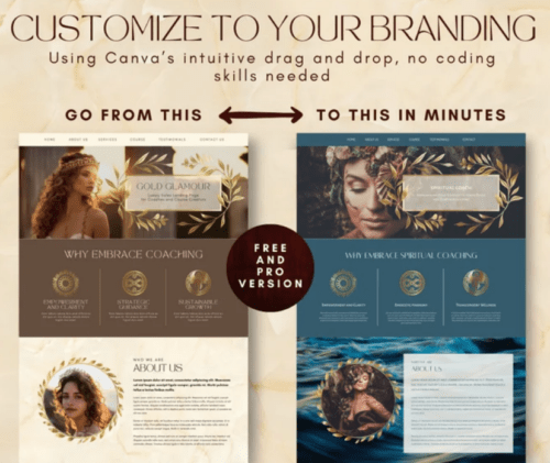 Gold Glamour Website Template - Create Your Professional Landing Page - Image 3