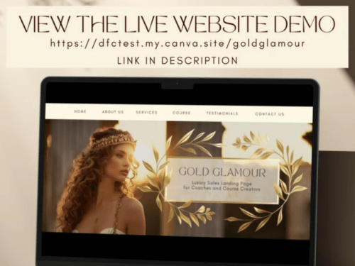 Gold Glamour Website Template - Create Your Professional Landing Page - Image 5