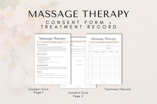 Consent Form - Massage Therapy Business Form Bundle