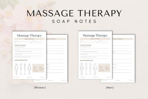 Soap Notes Forms w Massage Therapy Business Form Bundle