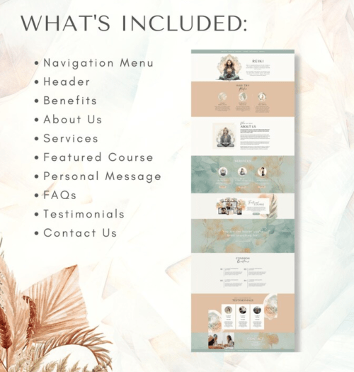 Reiki Energy Healing Website Template - Create Your Professional Landing Page - Image 2